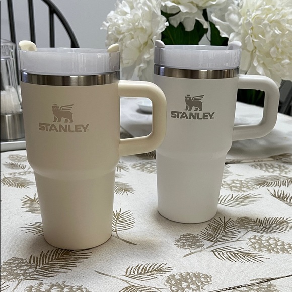 Stanley Cream and White Mugs with handles - Picture 2 of 15
